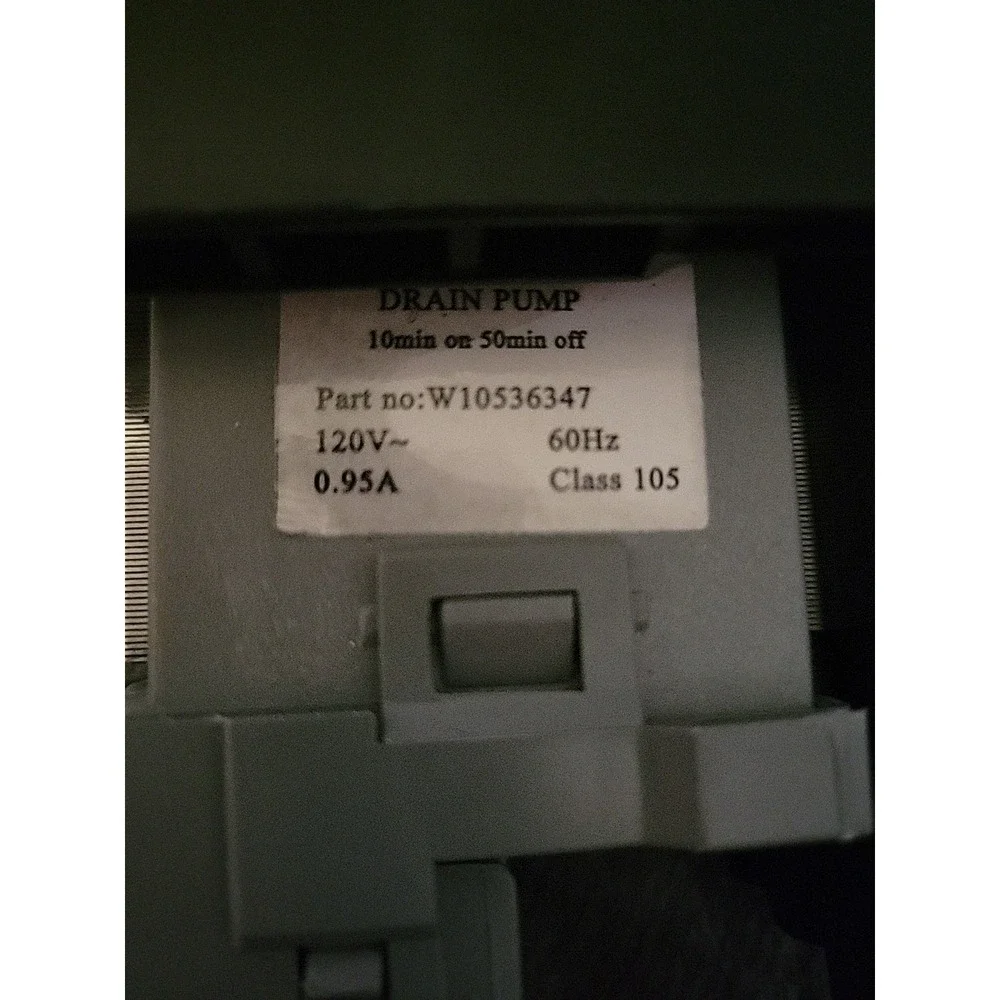W10536347 For Whirlpool Washer Water Pump Cabrio W10049390 W10217134 AP5650269